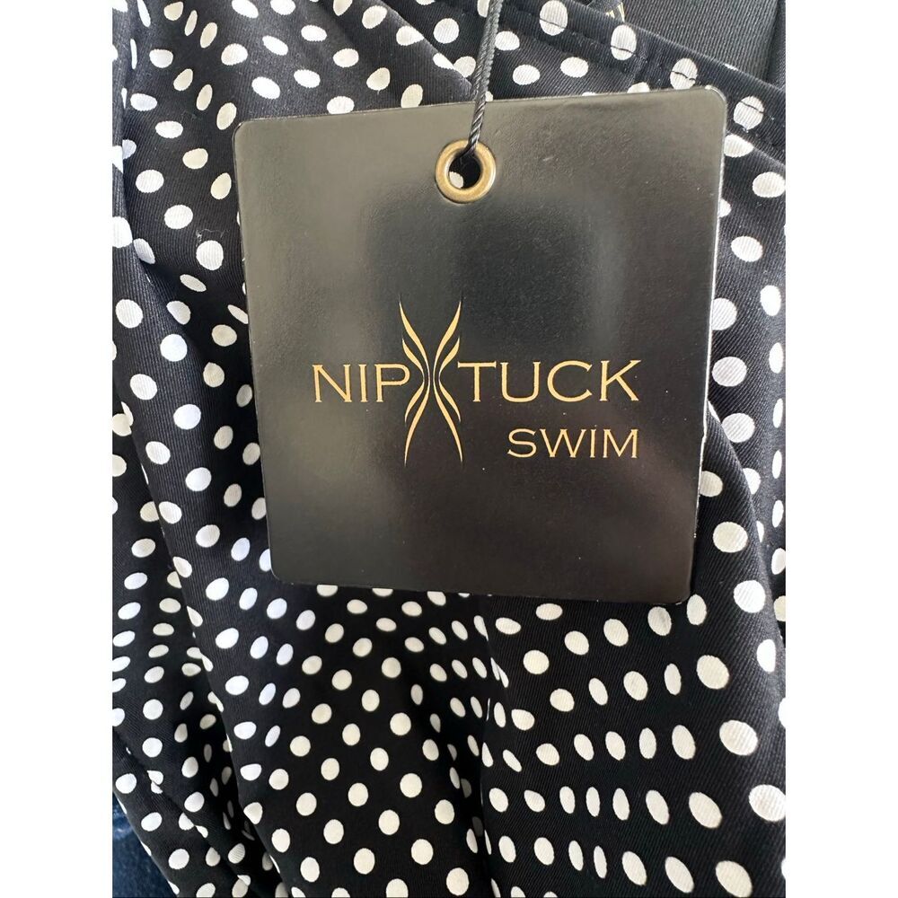 NWT NIPTUCK Joanne Black Polka Dot Print One-piece Swimsuit. Size 8 - Picture 11 of 14